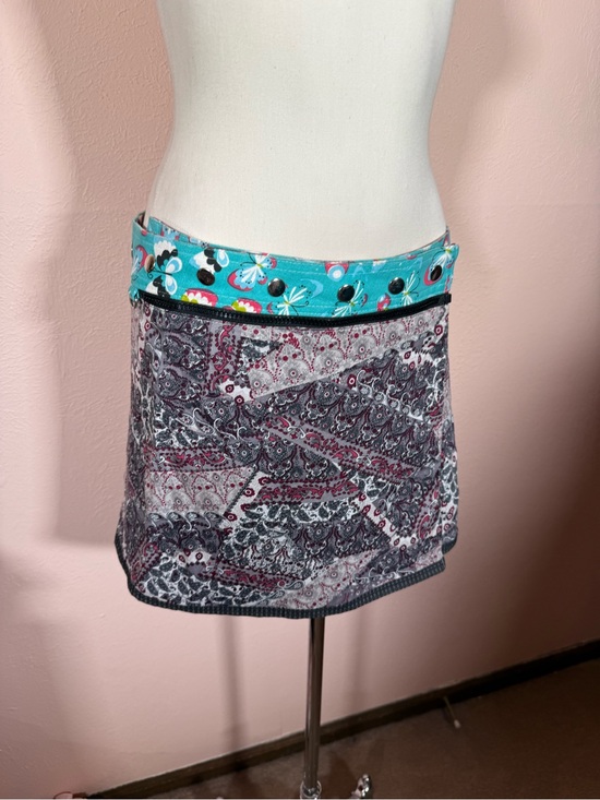 Vintage Y2K Arena Ibiza Bohemian Utility reversible mini skirt belt Adjustable main image 9